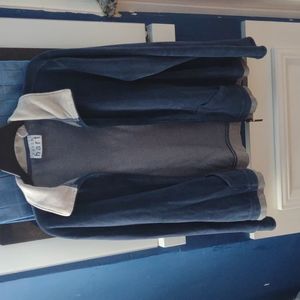 Velour work out jacket and pants size L by Keren Hart blue with gray trim